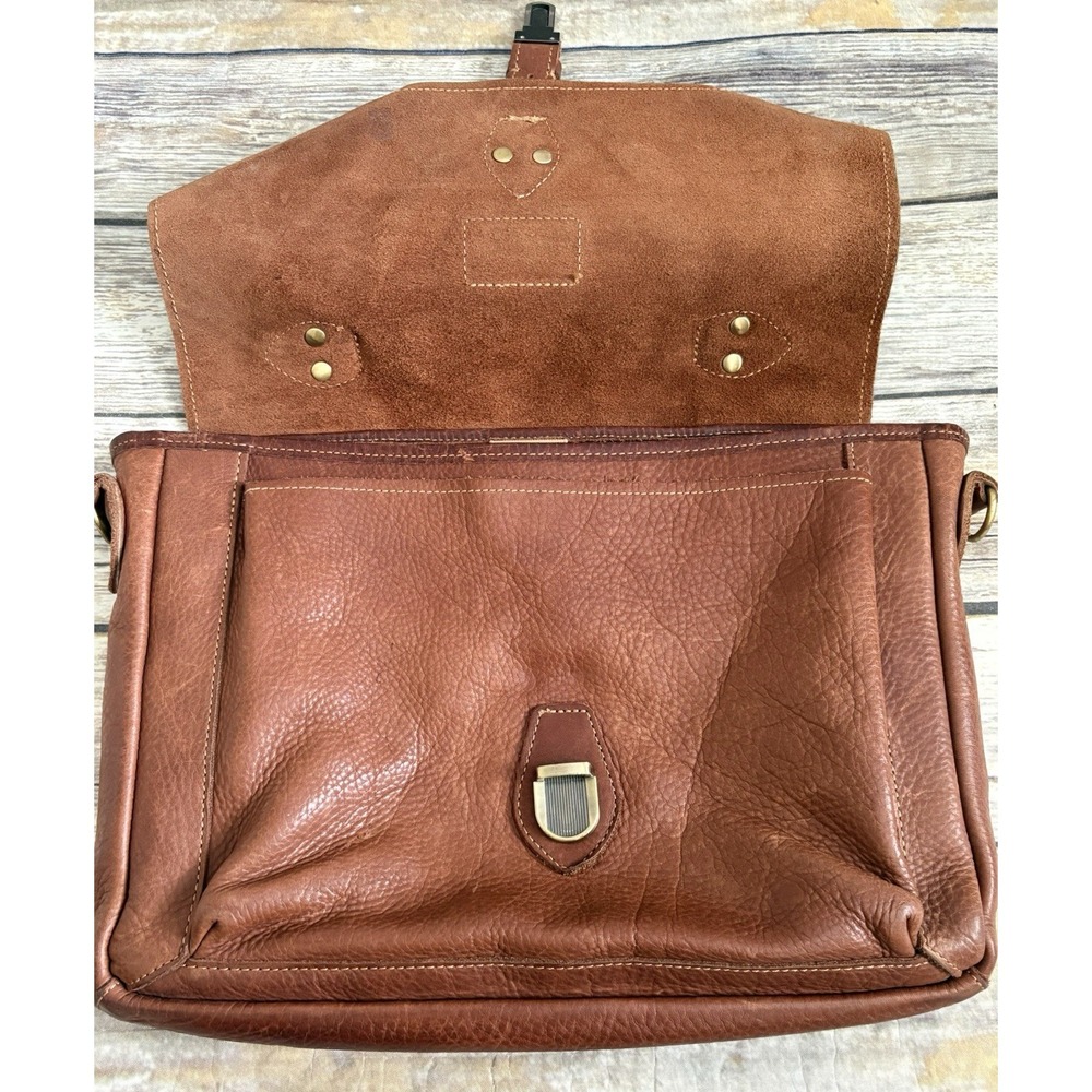 Duluth Lifetime Leather All-Business Briefcase Brown Leather - Picture 8 of 13